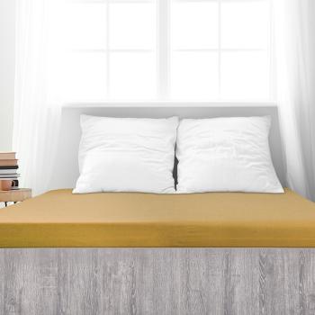 Cearșaf de pat 4Home din frotir Ideal mustar , 180 x 200 cm, galben închis, 180 x 200 cm