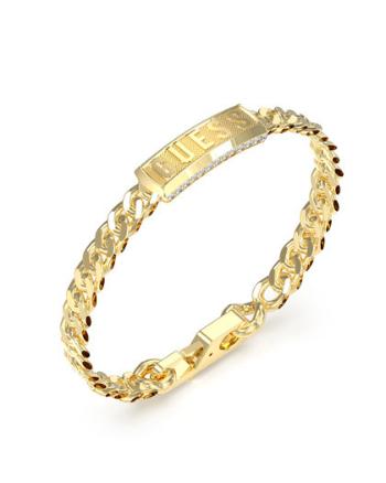 Guess Brățară placată cu aur pentru bărbați Lion King JUMB05015JWYG 19 cm