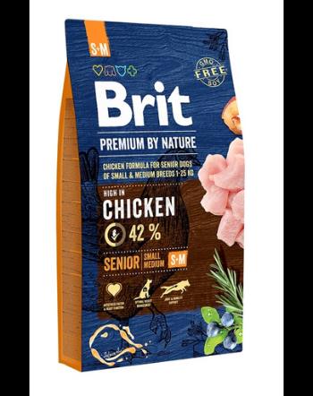 BRIT Premium By Nature Senior Small Medium S+M Hrana uscata pentru caini senior de talie mica sau medie 8 kg