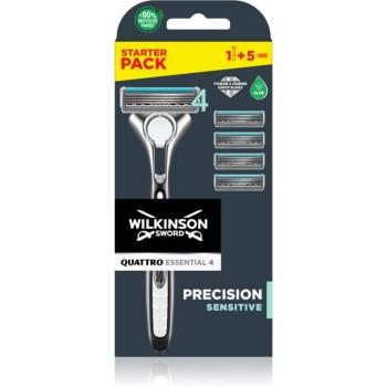 Wilkinson Sword Quattro Titanium Sensitive aparat de ras + lame de rezervă 1 buc