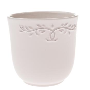 Capac pentru oală ceramică Ramillete bej, 13 x12,6 cm