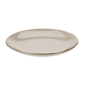 Farfurie întinsă din gresie ceramică Glaze, diametru 27,8 cm, bej