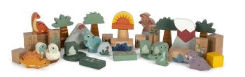 Small Foot Cuburi din Lemn Dino