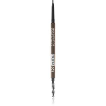 PUPA Milano High Definition creion pentru sprancene rezistent la apa culoare 002 Brown 0.09 g