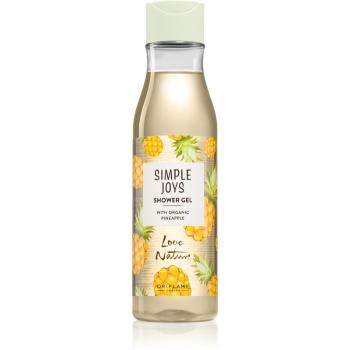 Oriflame Love Nature Simple Joys Gel de duș energizant Organic Pineapple 250 ml