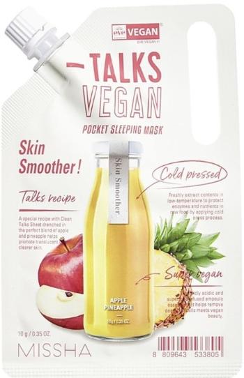 Missha Mască vegană de noapte Talks Vegan Squeeze Skin Smoother (Pocket Sleeping Mask) 10 g
