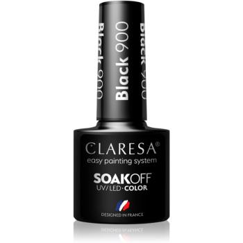 Claresa SoakOff UV/LED Color Black lac de unghii sub forma de gel culoare 900 5 g