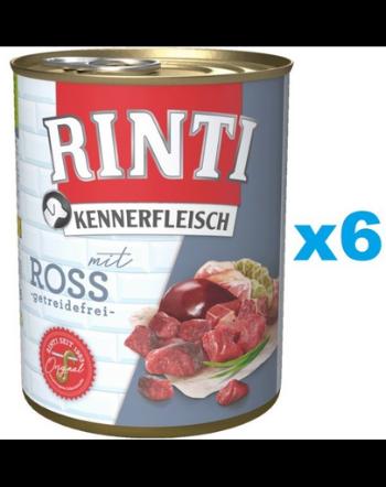 RINTI Kennerfleisch Horse carne de cal 6x800 g hrana caine adult