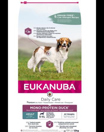 EUKANUBA Daily Care S-XL Adult 12 kg Sac hrana monoproteica pentru caini adulti, cu rata