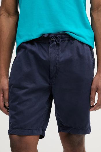 Bavlnené šortky Alpha Industries Basic Cotton Shorts pánske, tmavomodrá farba, 156262