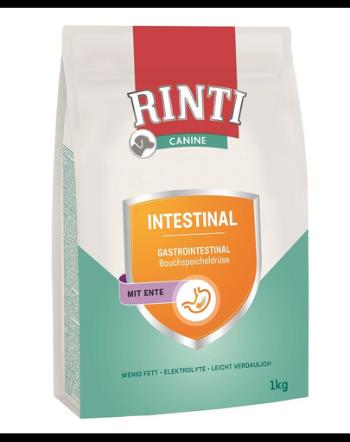 RINTI Canine Intestinal Duck cu rata 1 kg hrana veterinara pentru caini