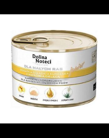 DOLINA NOTECI Premium Junior Talie Mică cu pipote de pui și ficat de vițel 185g