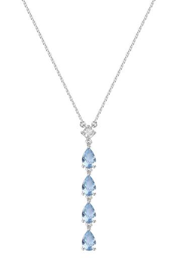 Brosway Colier din argint cu zirconii cubice Cloud Light Blue Fancy FCL110