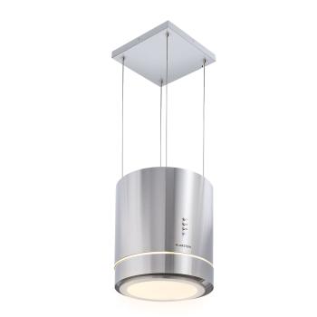 Klarstein Tron Ambience, hotă tip insulă, Ø 38 cm, convecție 540 m³/h, LED, oțel inoxidabil