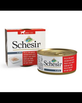 SCHESIR Conserva caine, File de pui cu vita in aspic 150 g