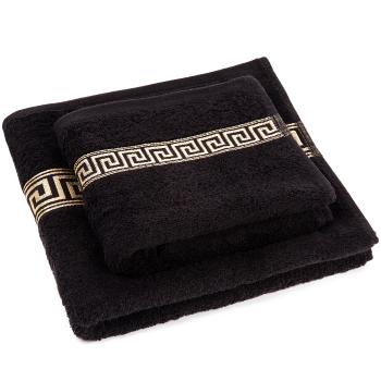 Set de prosoape Greek, negru, 50 x 90 cm, 70 x 130 