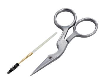 Tweezerman Foarfece și perie pentru modelarea sprâncenelor Brow Shaping Scissors & Brush Stainless Steel