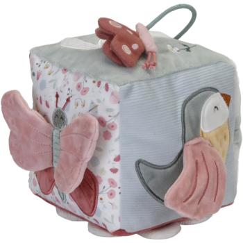 Little Dutch Soft Activity Cube Flowers & Butterflies cuburi de jucărie moi și senzoriale 1 buc