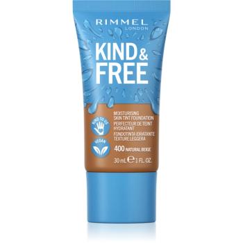 Rimmel Kind & Free machiaj ușor de hidratare culoare 400 Natural Beige 30 ml