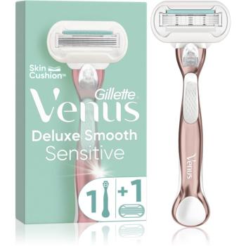 Gillette Venus Deluxe Smooth Sensitive Rosegold aparat de ras + capete de schimb 1 buc