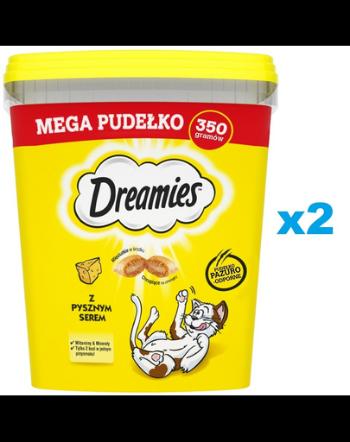 DREAMIES Mega gustari pentru pisici 2x350 g cu branza