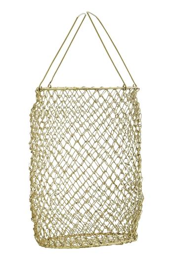 Madam Stoltz tároló kosár 15 x 27 cm sárga
