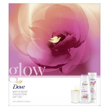 Dove Set cadou pentru îngrijirea corpului cu lumânare Glow