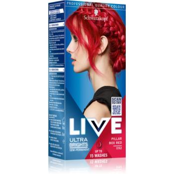 Schwarzkopf LIVE Ultra Brights or Pastel vopsea de par semi-permanenta culoare 092 Pillar Box Red 50 ml