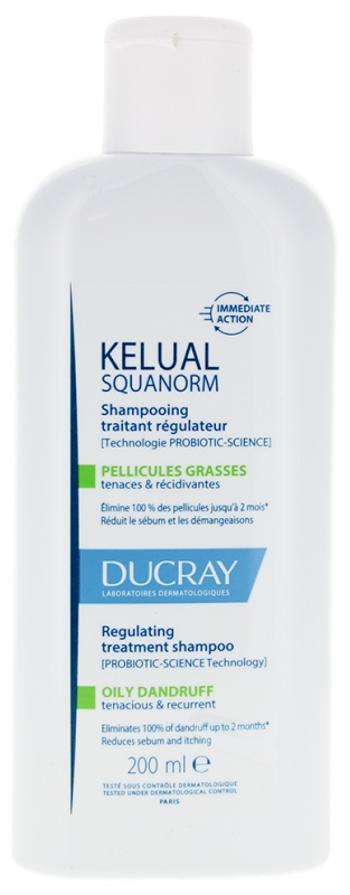 Ducray Șampon pentru îngrijirea mătreții grase Kelual Squanorm (Regulating Treatment Shampoo) 200 ml