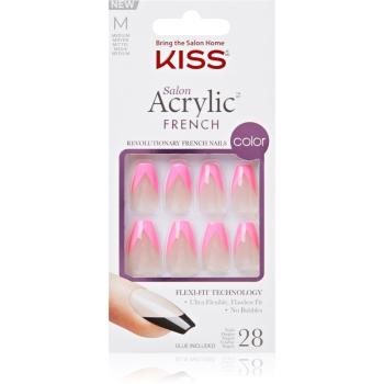 KISS Acrylic French Color unghii artificiale Squared 28 buc