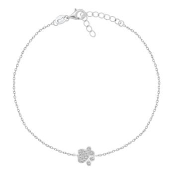 Brilio Silver Brățară din argint pentru picior Lăbuță cu zircon ANK109W