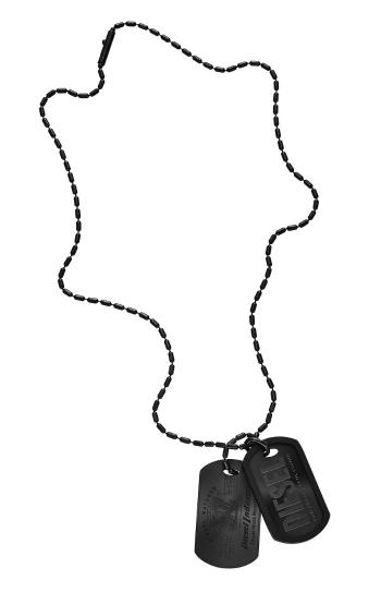 Diesel Colier negru elegant pentru bărbați DX1554001