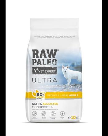 RAW PALEO Ultra Turkey Medium&amp;Large Adult 10kg Sac mancare caini talie medie si mare, cu curcan