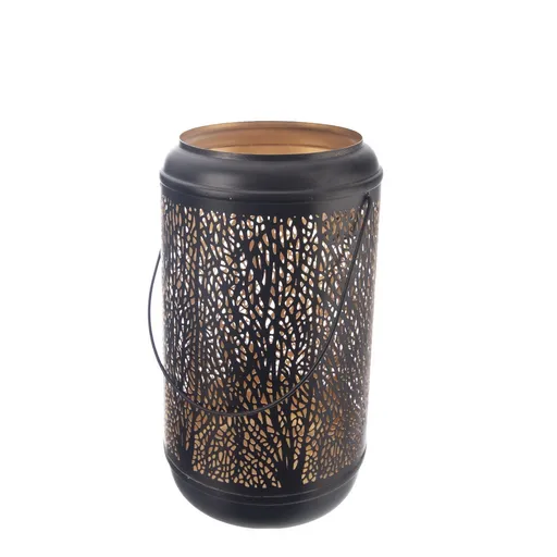 InDecor Sfeșnic metalic Tree negru, 13 x 13 x 23cm, S