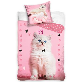 Lenjerie de pat din bumbac Kitty Princess , 140 x200 cm, 70 x 90 cm