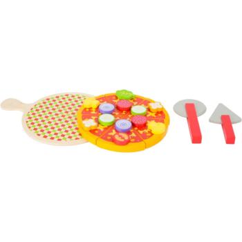 Small foot Pizza set de jucării din lemn 3 y+ 21 buc