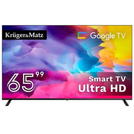 Televizor GOOGLE SMART TV 5.0 65 inch 163CM ULTRAHD 4K KRUGER&MATZ KM0265UHD-G, Android