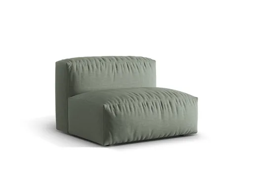 Modul pentru canapea, 1 loc, Martina-169, Micadoni Home, 92x106x75 cm, tesatura structurata catifelata, verde muschi
