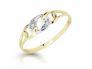 Cutie Jewellery Inel elegant din aur galben Z6735-1242-10-X-1 57 mm