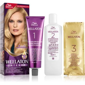 Wella Wellaton Intense Culoare permanenta pentru par cu ulei de argan culoare 8/0 Light Blonde 1 buc