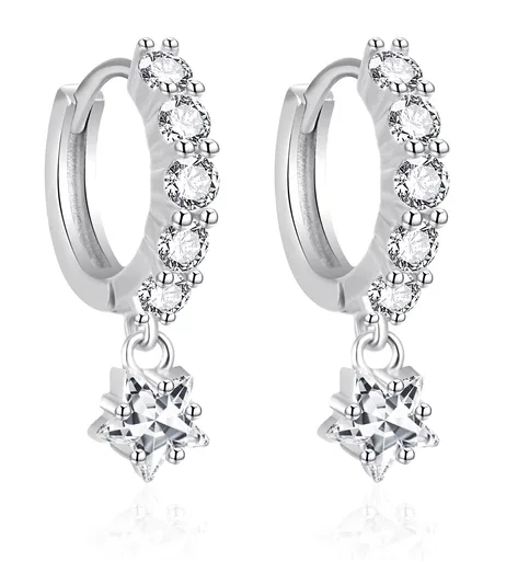 Agato Cercei din argint cercuri Steluțe AGT-E072KW