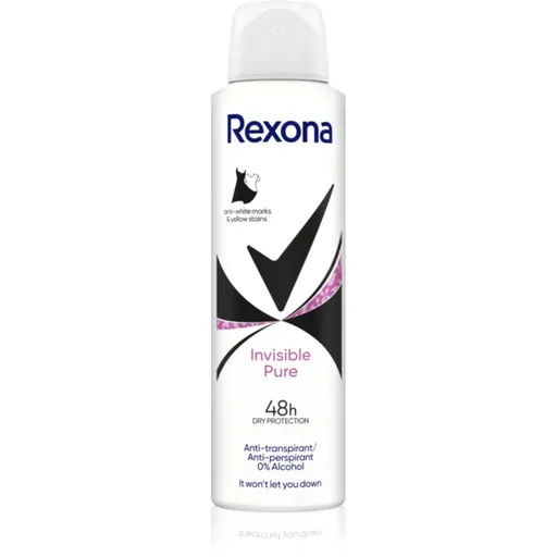 Rexona Invisible Pure deodorant spray impotriva petelor albe si galbene 150 ml