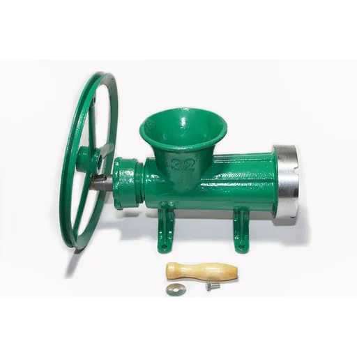 Masina de Tocat Carne Manuala, Nr.32, din Fonta cu Rulment si Fulie, Micul Fermier