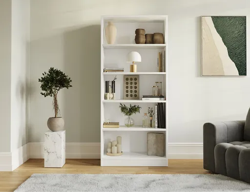 Raft de perete ELTAP, Seilf, 80x40x180 cm, PAL/PVC, alb