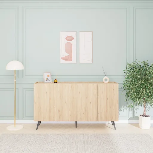 Consola, Hanah Home, Kns-740-Ff-2, 180x100x43 cm, Stejar