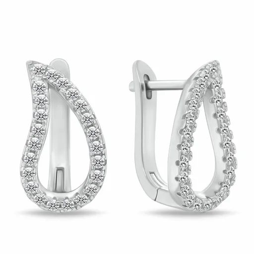 Brilio Silver Cercei din argint Picătură cu zircon EA1096W