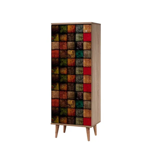 Dulap pentru pantofi Mega Sonoma Oak Cubes, multicoloră