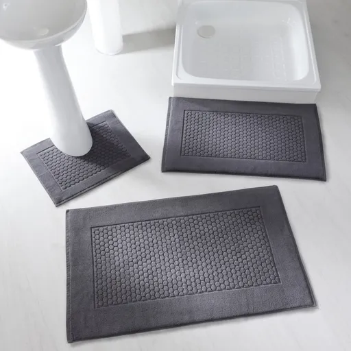 Covoraș de baie de culoare solidă cu model optic de Colombine