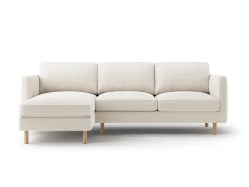Coltar stanga 3 locuri, Eden, Micadoni Home, 250x150x90 cm, catifea, bej