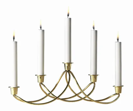 Sfeșnic Harmony, placat cu aur de 24 carate - Georg Jensen